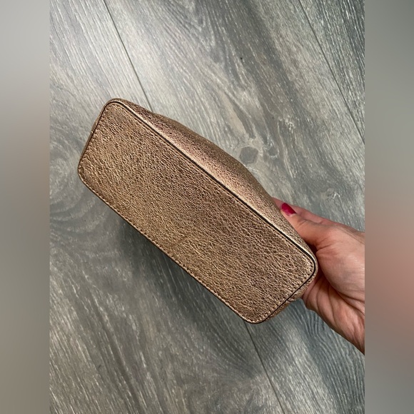 Michael Kors Leather Mettalic Rose Pink Travel Pouch Clutch Bag - Picture 4 of 15